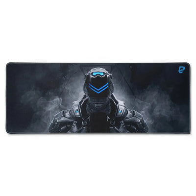 PopMyPad - Performance Gaming Mouse Pad - XXL Desk Mat - Black & Neon Blue Cyborg