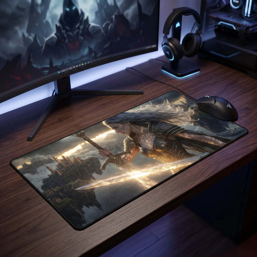 PopMyPad - Tapis de Souris Gamer XXL - L'Éveil de la Valkyrie