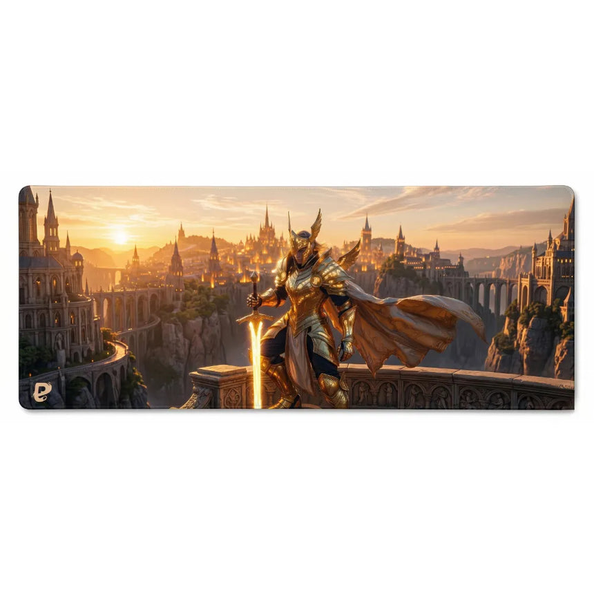 PopMyPad - Tapis de Souris XXL - Chevalier d'Or Épique