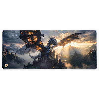 PopMyPad - XXL Mouse Pad - Epic Black and Gold Dragon