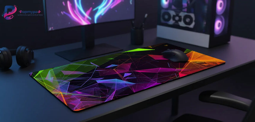 Gaming Mouse Pad Design — Neo-Cyber Geometric Abstraction