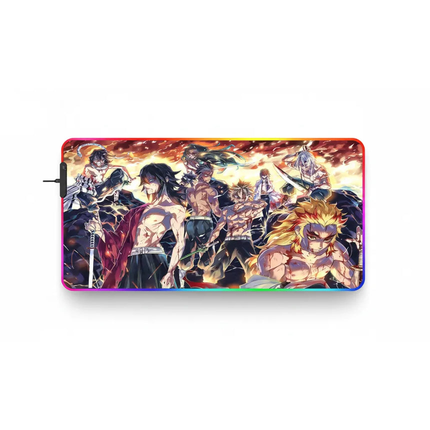 Demon Slayer RGB Gaming Mouse Pad - XXL Pillars Edition