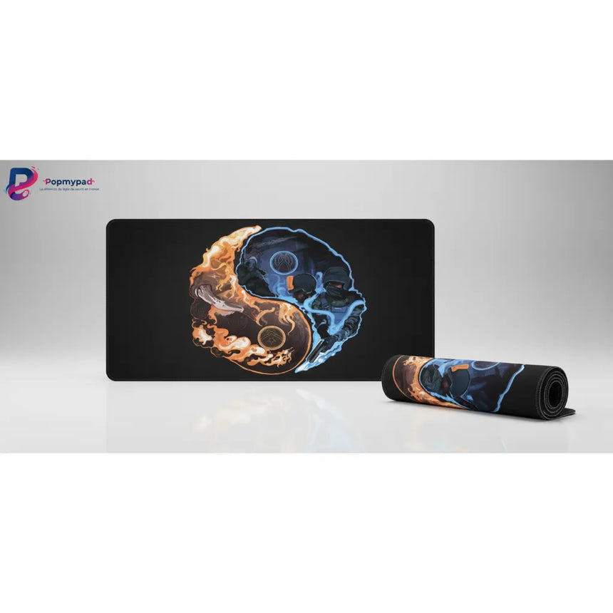 Tapis de Souris Gaming CS:GO - Édition Limitée Yin-Yang (CT vs T) avec un design dualiste unique.
