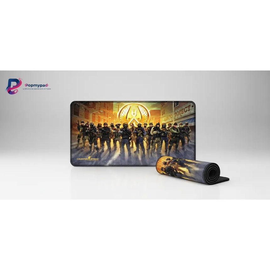Tapis de Souris Gaming Counter-Strike : Édition CT Elite Lineup avec design d'escouade de Counter-Terrorists.