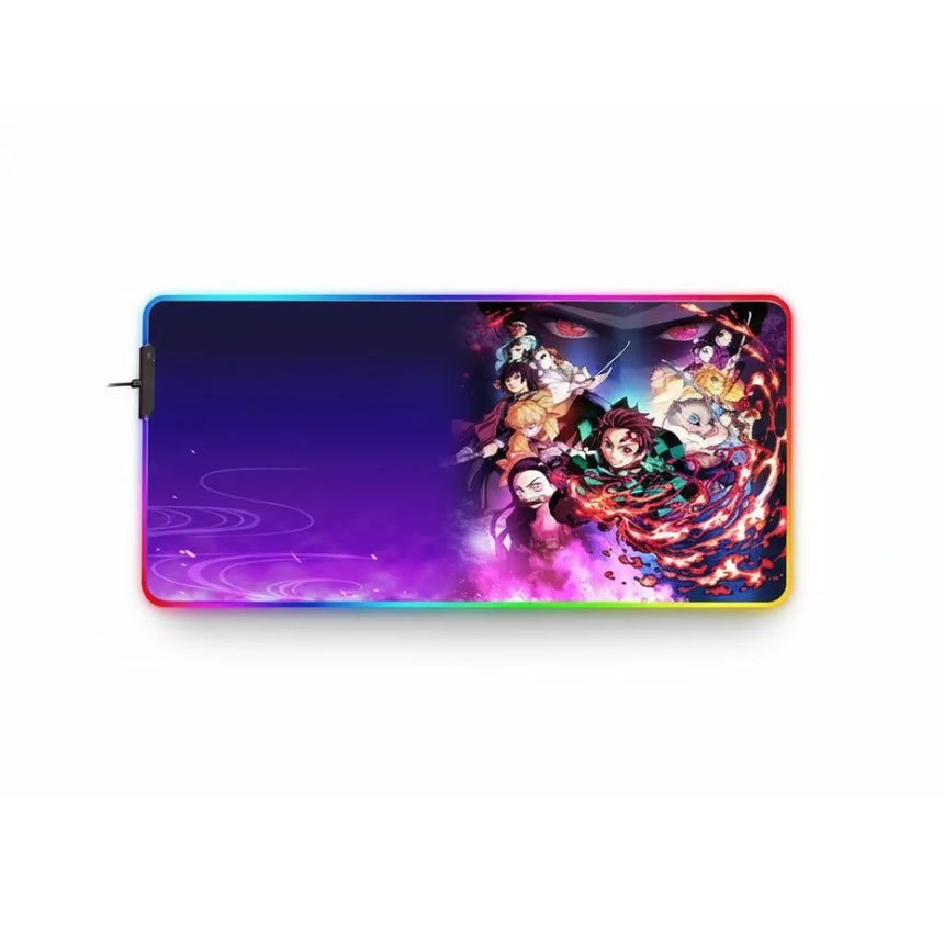 Demon Slayer Gaming Mouse Pad - Burning Breath RGB LED Edition
