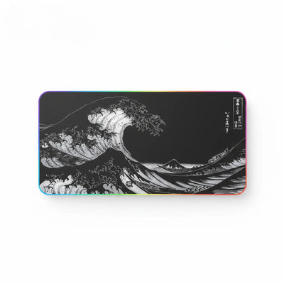 "Great Wave" Gaming Mouse Pad – Premium Monochrome Japanese Design