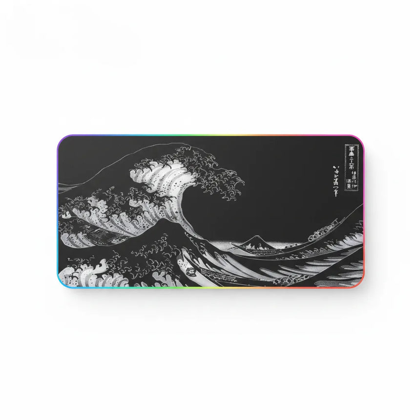 "Great Wave" Gaming Mouse Pad – Premium Monochrome Japanese Design