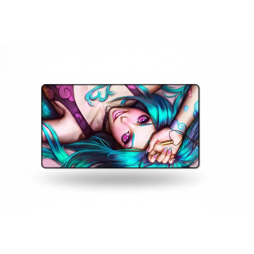 Tapis de Souris Gaming Jinx - League of Legends - Édition Chaos Néon XXL avec design électrisant de Jinx.