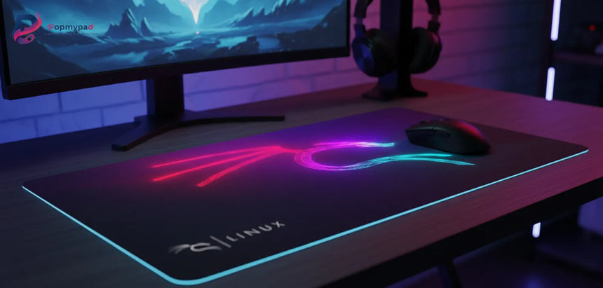 Kali Linux Gaming Mouse Pad - Cyberpunk Neon Edition (Large Format)