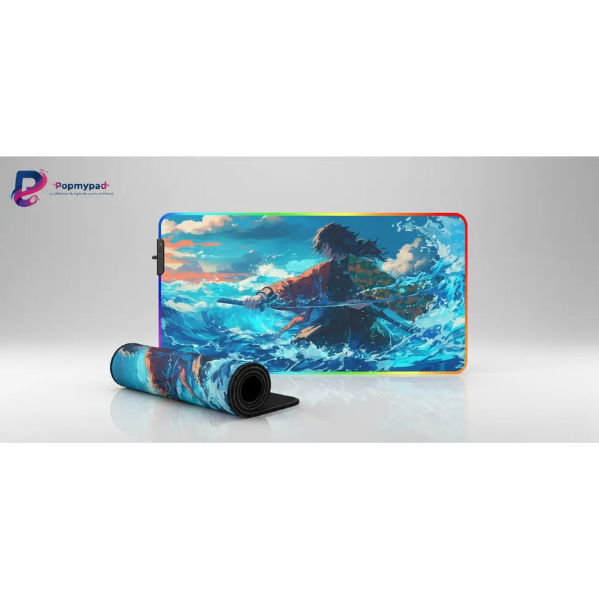 RGB Gaming Mouse Pad - Demon Slayer: Giyu Tomioka's Legacy