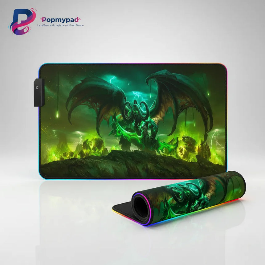 RGB Gaming Mouse Pad - World of Warcraft Illidan Stormrage Edition