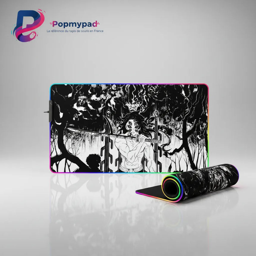 Kokushibo RGB Gaming Mouse Pad - Demon Slayer XXL Edition