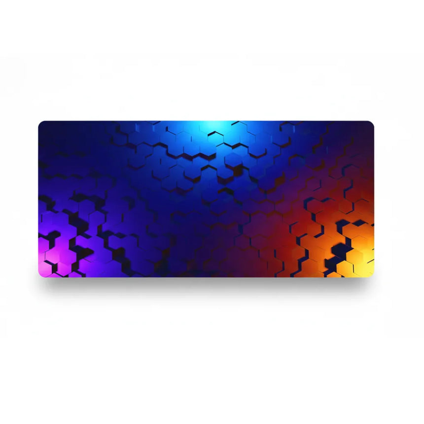 XXL Gaming Mouse Pad - Futuristic Hexagonal 3D Design