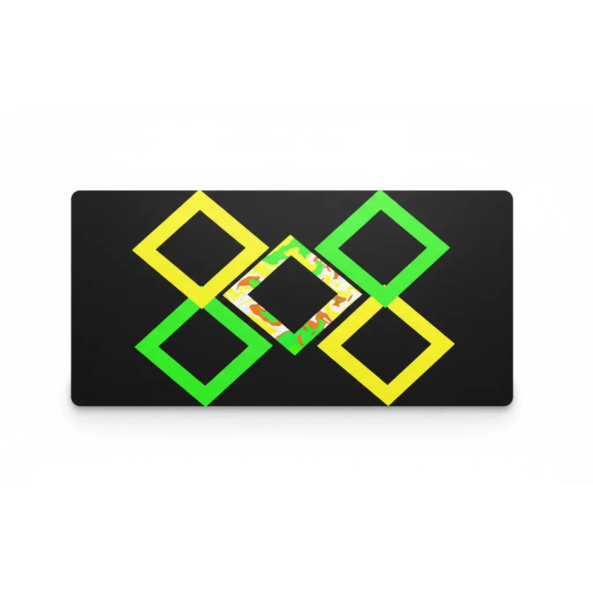 XXL Gaming Mouse Pad - Geometric Neon & Artistic Camo Design