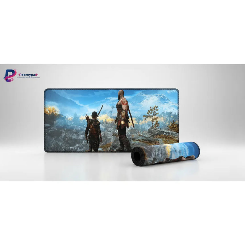 Tapis de Souris God of War - Kratos & Atreus | Édition Ultra-Précision Esport avec artwork de Kratos et Atreus.