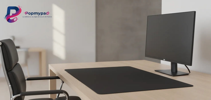 Minimalist Black Mouse Pad - Elegance & High Precision