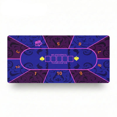 Poker Mouse Pad - Royal Texas Hold'em & Neon Arabesque Design