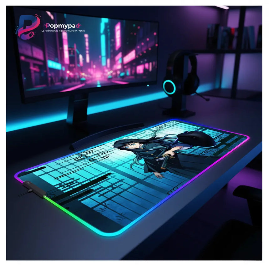 Demon Slayer RGB Mouse Pad - Muichiro Tokito Design | Ultimate Glide