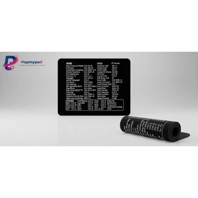 Mouse Pad with Desktop Shortcuts - Minimalist Design for Word & Excel