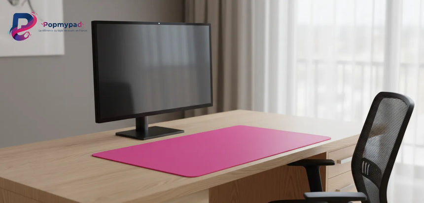Vibrant Pink Mouse Pad — Monochrome Elegance & Ultimate Precision