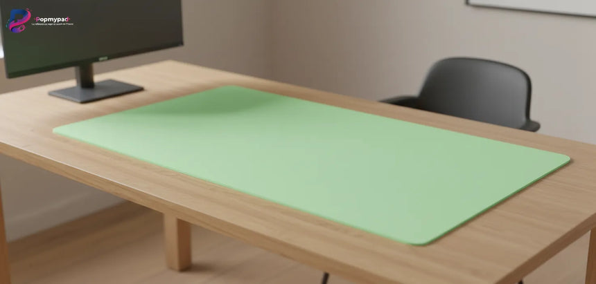 Light Pastel Green Mouse Pad - Minimalist Design & Premium Comfort