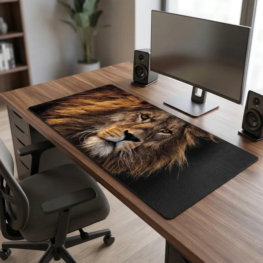 XXL Majestic Lion Mouse Pad — Collector's Edition Gaming & Office
