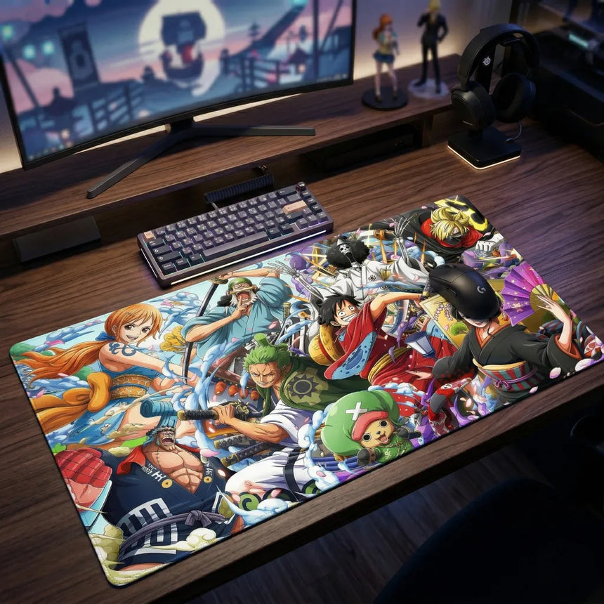 XXL One Piece Wano Country Crew Mouse Pad (900x400mm) - Ultimate Glide - PopMyPad