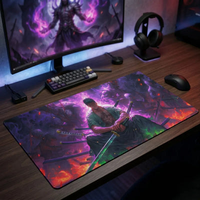 One Piece Roronoa Zoro Asura XXL Mousepad (900x400mm) - Esport Domination - PopMyPad