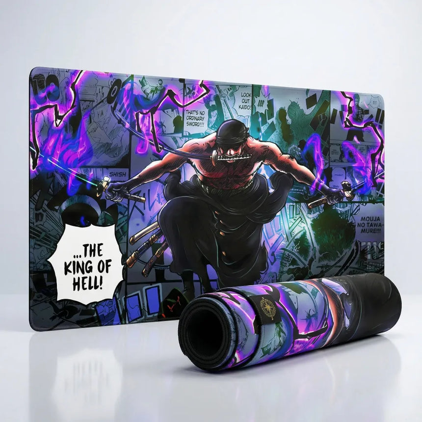 XXL One Piece Roronoa Zoro King of Hell Mouse Pad (900x400mm) - Total Domination - PopMyPad