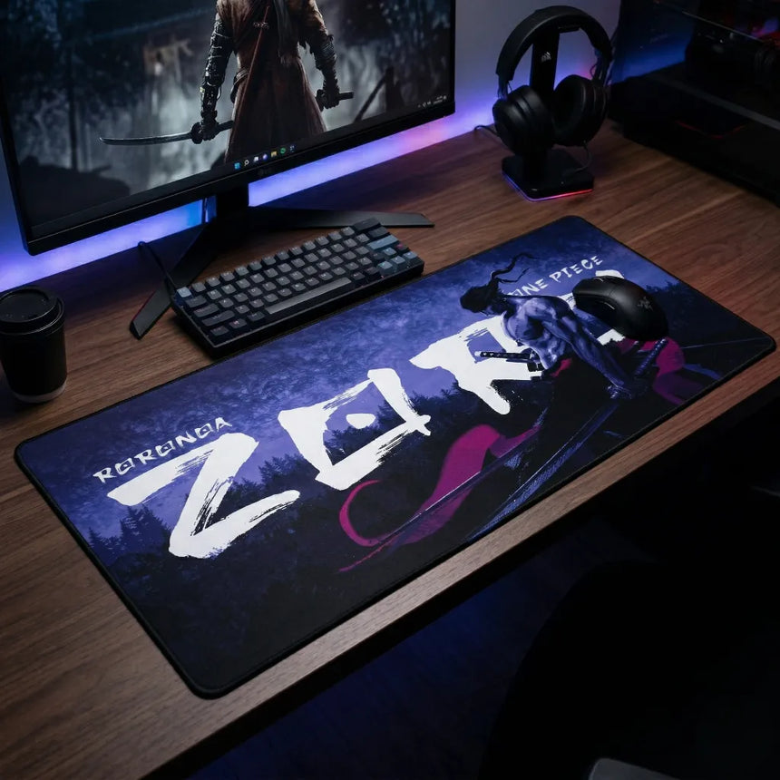 XXL One Piece Zoro "Santoryu" Mouse Pad (900x400mm) — Supreme Mastery — PopMyPad