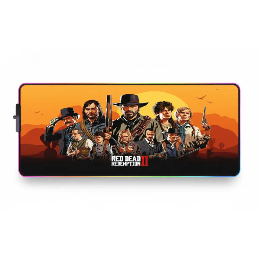 XXL RGB Red Dead Redemption 2 Gang Mouse Pad (900x400mm) - Gaming LED - PopMyPad