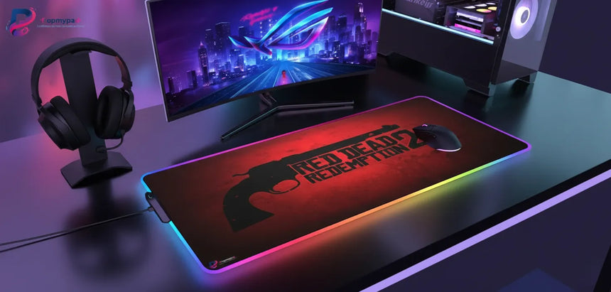 XXL RGB Red Dead Redemption 2 Mouse Pad (900x400mm) - LED Gaming - PopMyPad