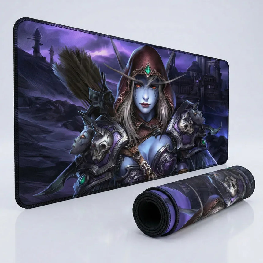 Tapis de Souris XXL World of Warcraft - Sylvanas Edition (Gaming & Précision) avec une illustration de Sylvanas.