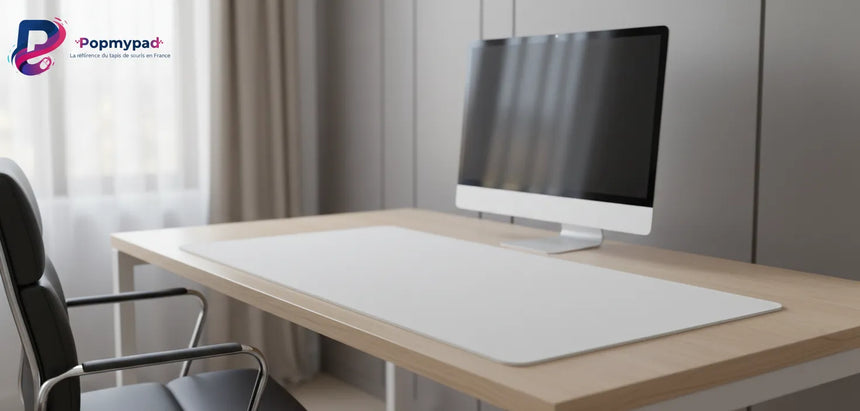 Minimalist White Mouse Pad - Serenity & High Precision Edition
