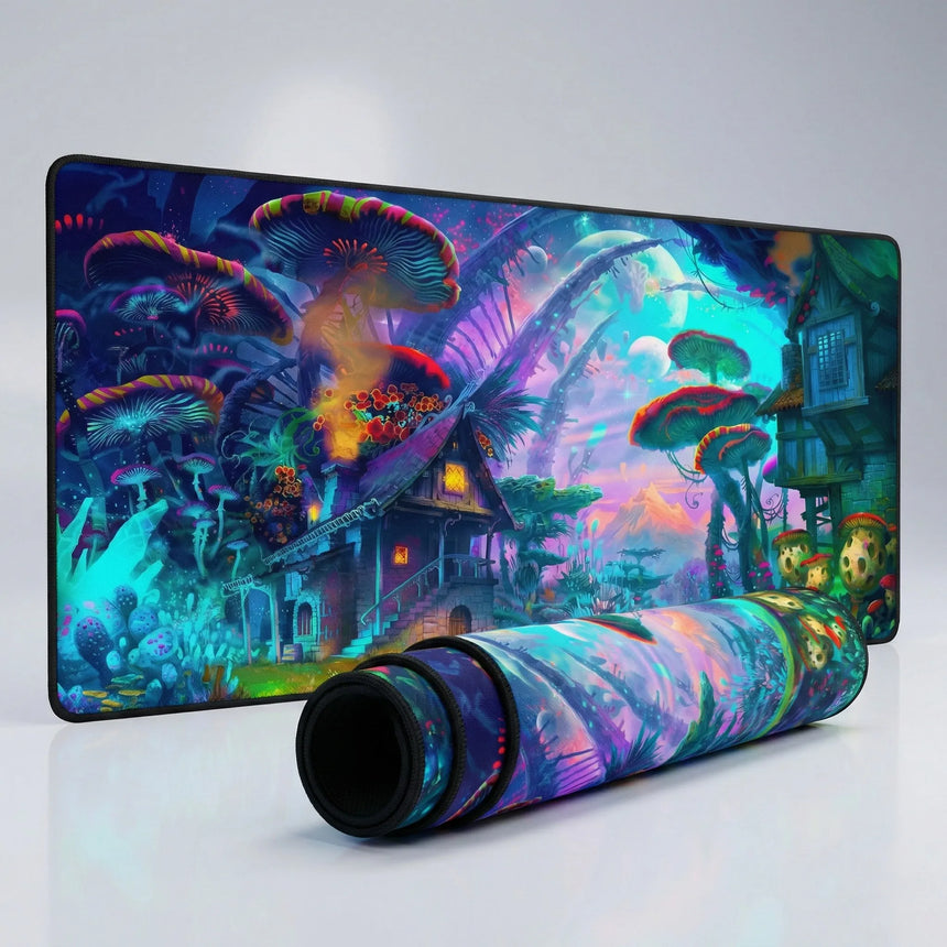 Fantastic Mushroom Forest Mouse Pad - Dreamy & XL Design