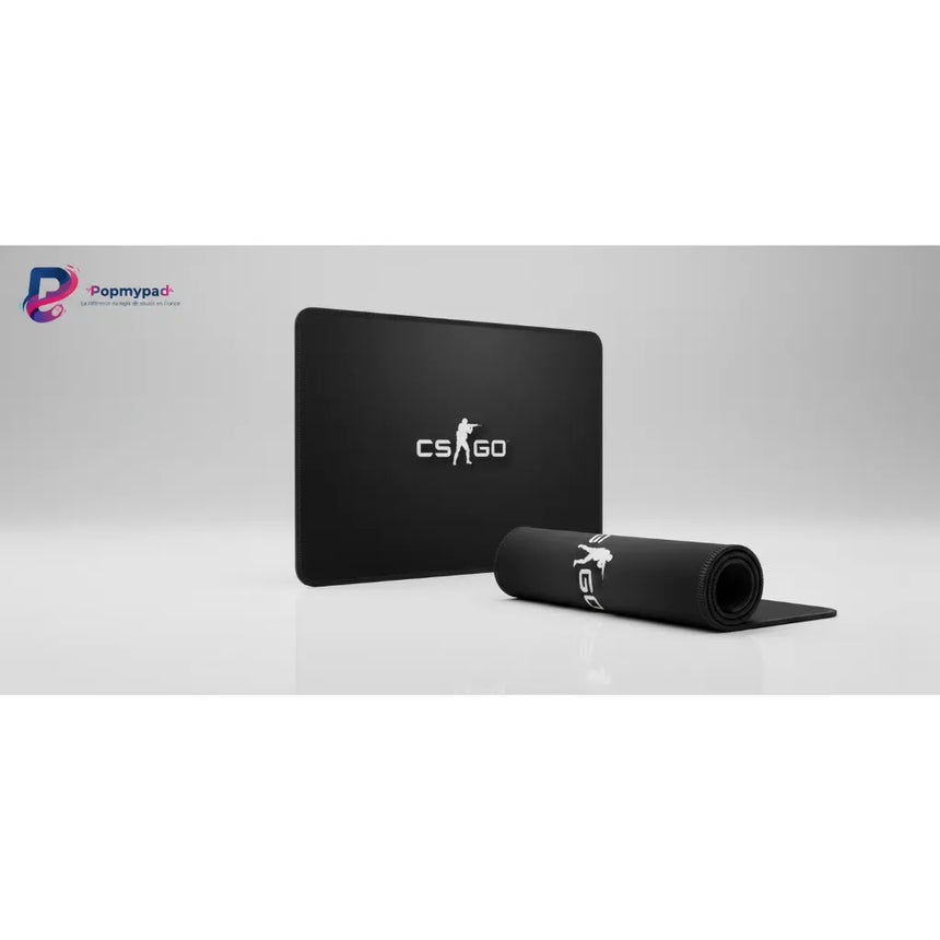 Tapis de souris Gamer CS:GO - Édition Tactique "Clutch or Kick", design sobre avec logo CS:GO.