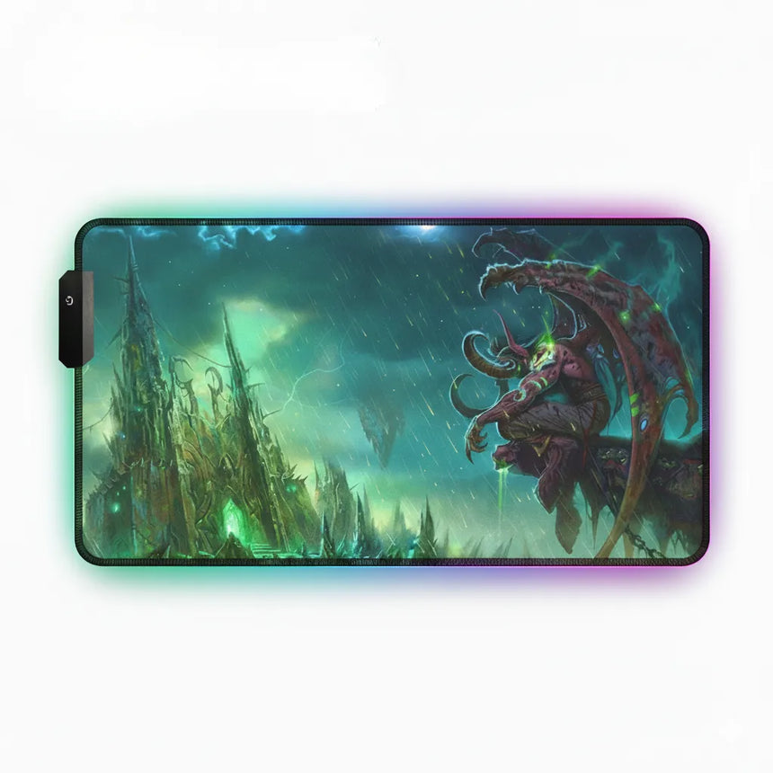 RGB Gaming Mouse Pad - World of Warcraft Illidan Edition - Ultimate Glide