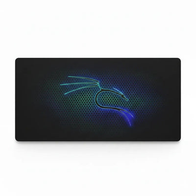 Gaming Mouse Pad - Cybernetic Dragon & Neon Hexagons