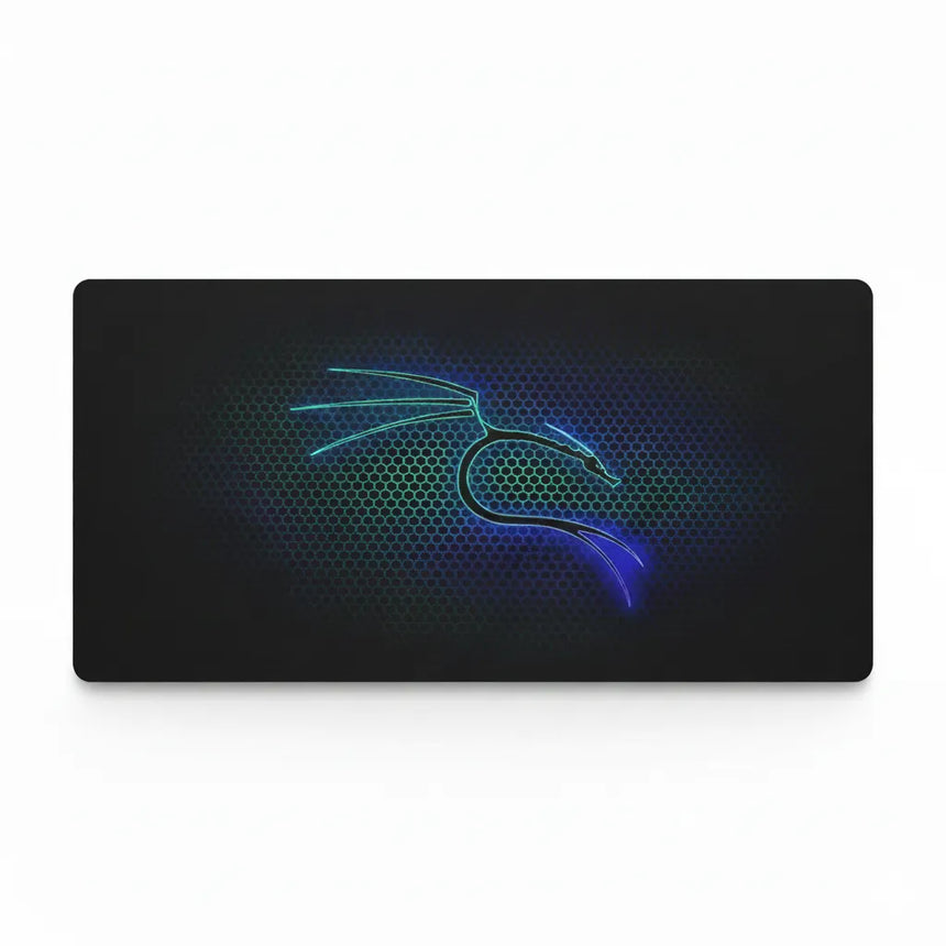 Gaming Mouse Pad - Cybernetic Dragon & Neon Hexagons