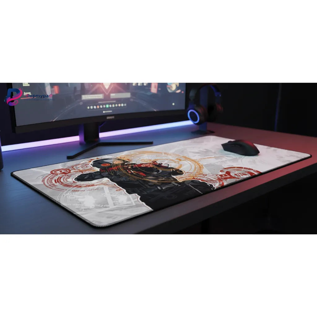 Tapis de souris Gaming CSGO - Édition Tactical Operator - Glisse Ultime sur un bureau moderne avec écran
