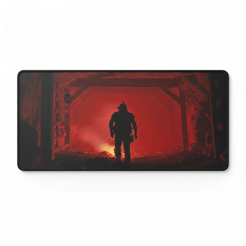 Tapis de souris Gaming Days Gone - Édition Apocalypse Rouge & Précision Ultime avec silhouette iconique de Deacon.