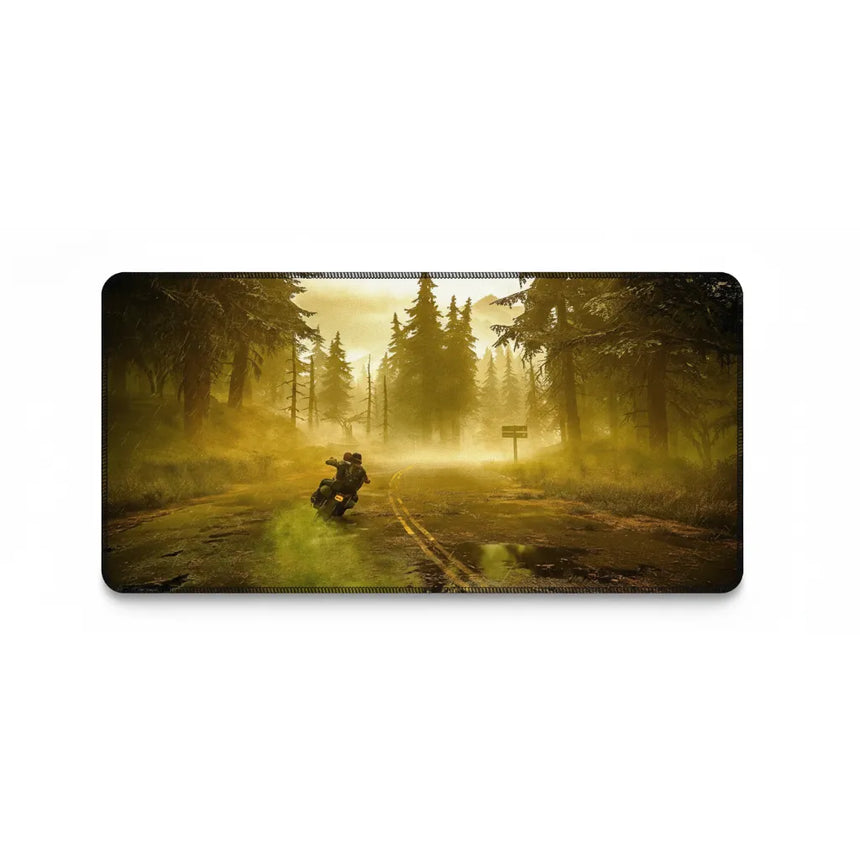 Tapis de souris Gaming Days Gone - Édition Road Survival (XXL & Précision) avec visuel de Deacon St. John.