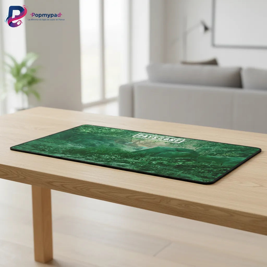 Tapis de souris Gaming Days Gone - Édition Survival Forest | Glisse Ultime & Précision sur une table en bois