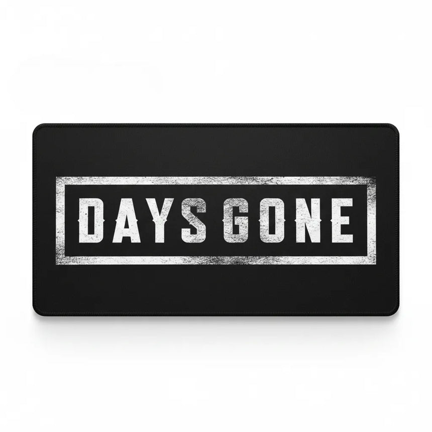 Tapis de souris Gaming Days Gone - Édition "Survivalist" Haute Précision avec logo blanc sur fond noir.