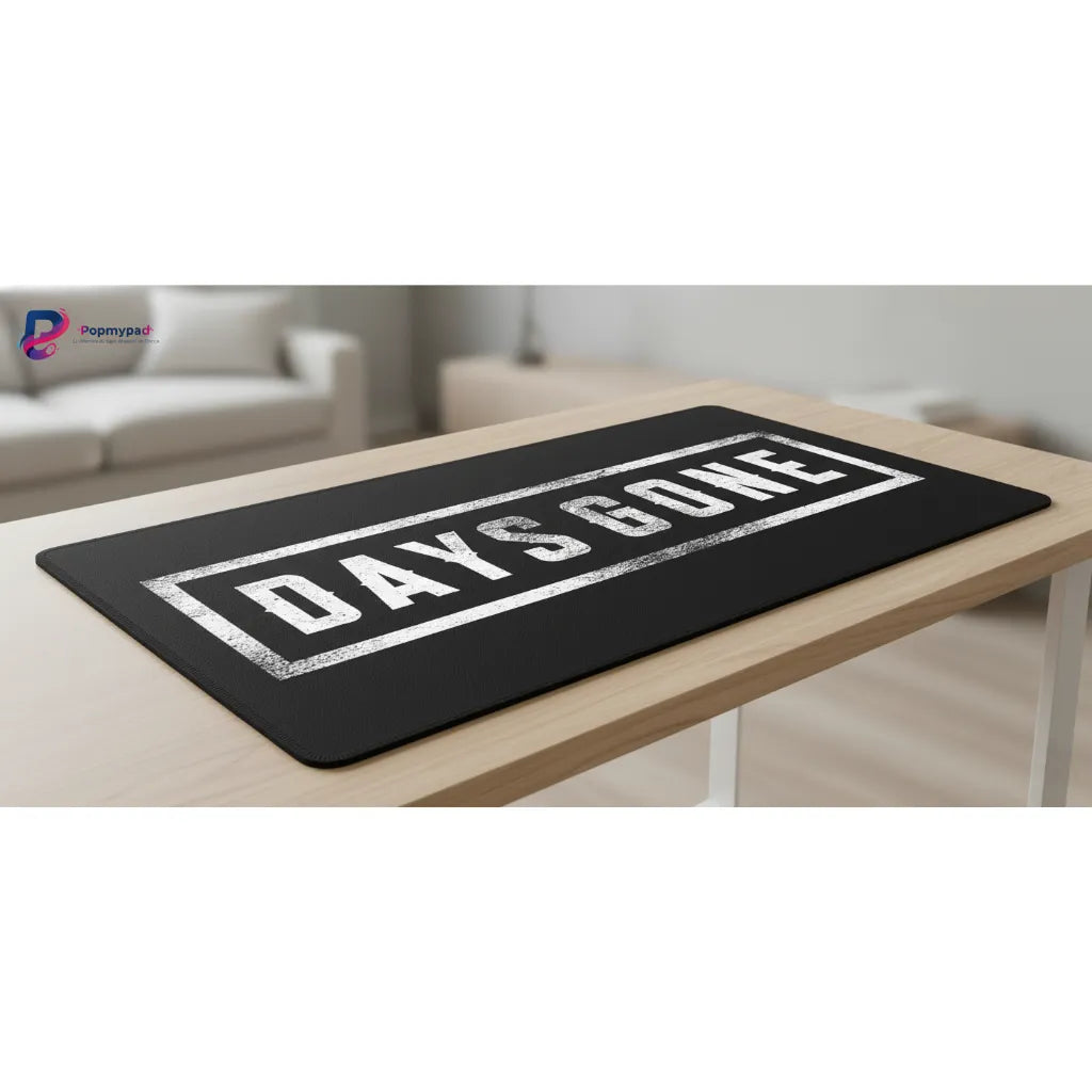 Tapis de souris Gaming Days Gone - Édition "Survivalist" Haute Précision avec logo blanc sur fond noir