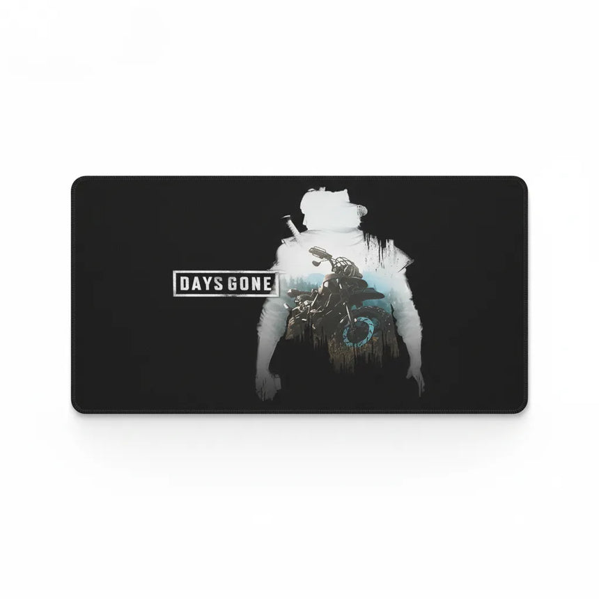 Tapis de souris Gaming Days Gone - Silhouette Nomad Edition avec design iconique en noir et blanc.