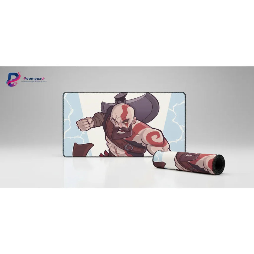 Tapis de souris Gaming God of War - Édition Kratos "Berserker" XXL avec illustration dynamique de Kratos.