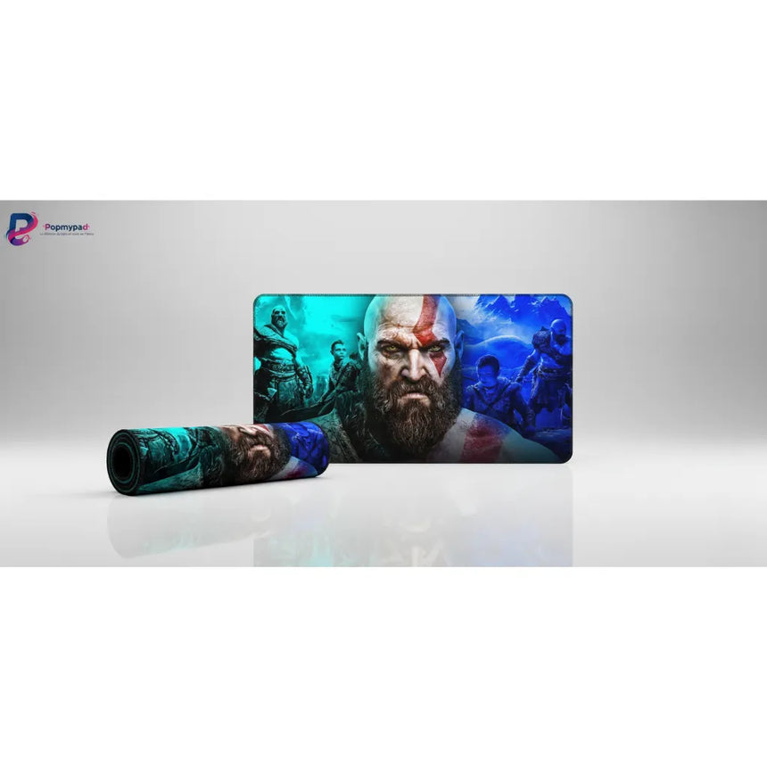 Tapis de souris Gaming God of War - Édition Kratos & Atreus - Glisse Ultime avec un design emblématique de Kratos.