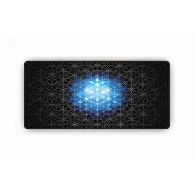 RGB Gaming Mouse Pad - Geometric Fractal Design "Blue Frost"