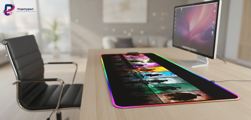 RGB Gaming Mouse Pad - Pillars of Japan Edition: Precision & XXL Comfort